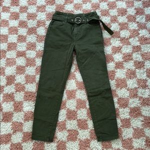 Green Belted Jeans— BERSHKA